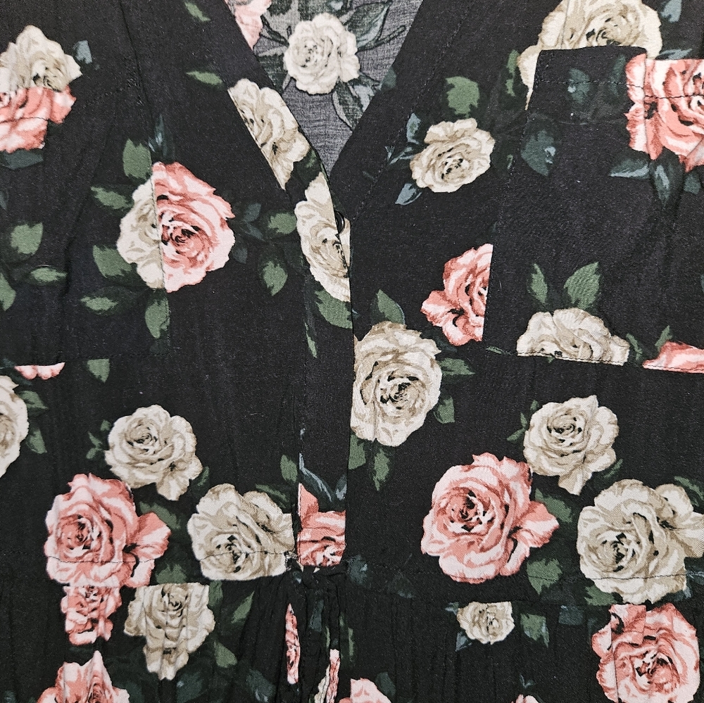 Torrid floral sleeveless tunic top sz 3 - Picture 3 of 4